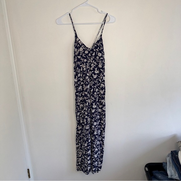 Old Navy Sleeveless V-Neck Maxi Shift Dress Navy Floral Small - Picture 1 of 5